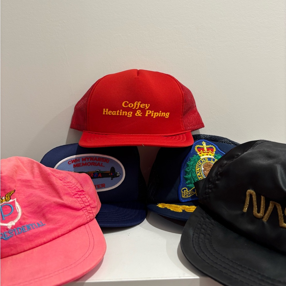 Vintage hat lot 5 pcs trucker 80s 90s SnapBack strap back nylon CLEAR OUT SALE